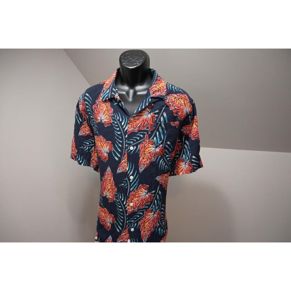 Penguin MunsingWear 100% Viscose Floral Hawaiian Button Up Shirt Mens Sz XL